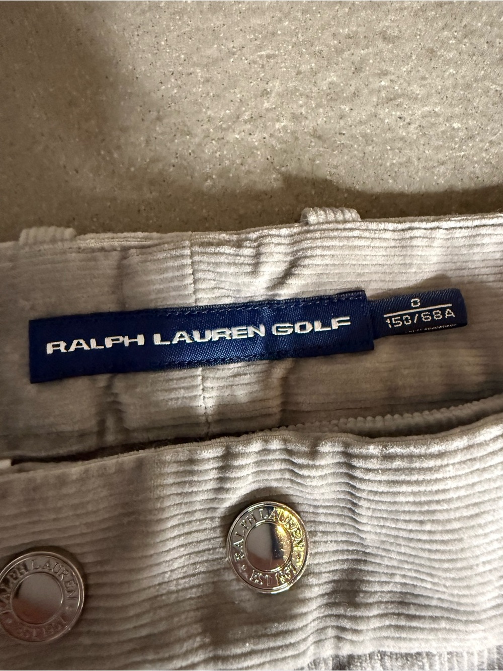 Ralph Lauren Golf Gray Corduroy Cropped Pants Stretch Size 0 - Picture 3 of 5